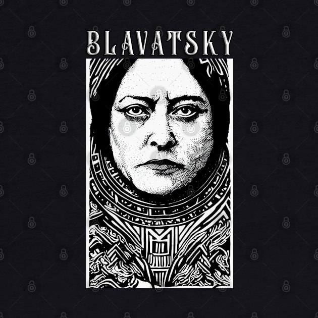 Madame Helena P Blavatsky Esoteric Blockprint Design by AltrusianGrace